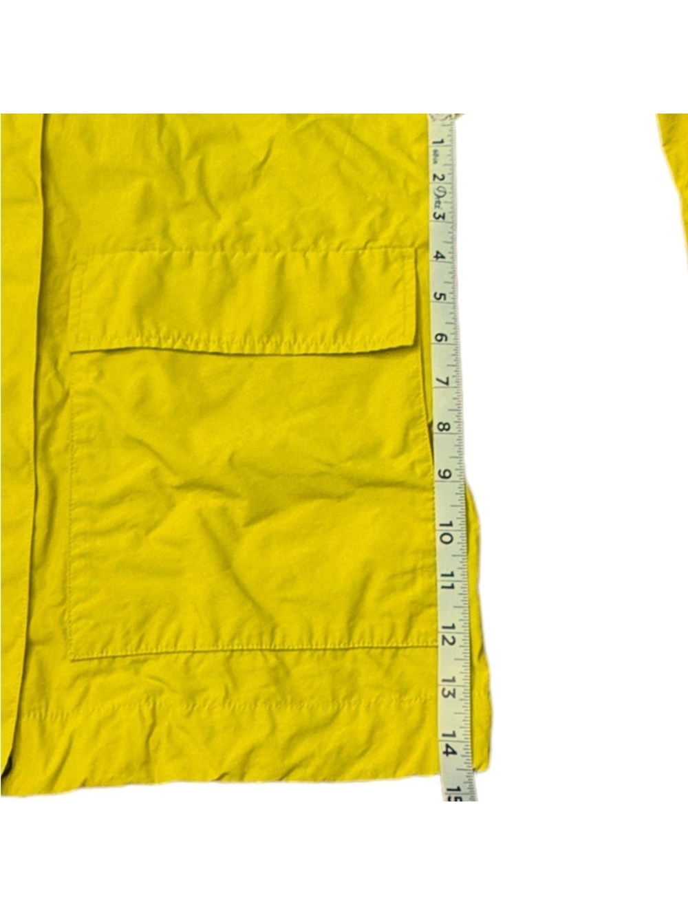 Eileen Fisher Light Organic Cotton Nylon Jacket Hooded Yellow Women’s Size S - Picture 4 of 11